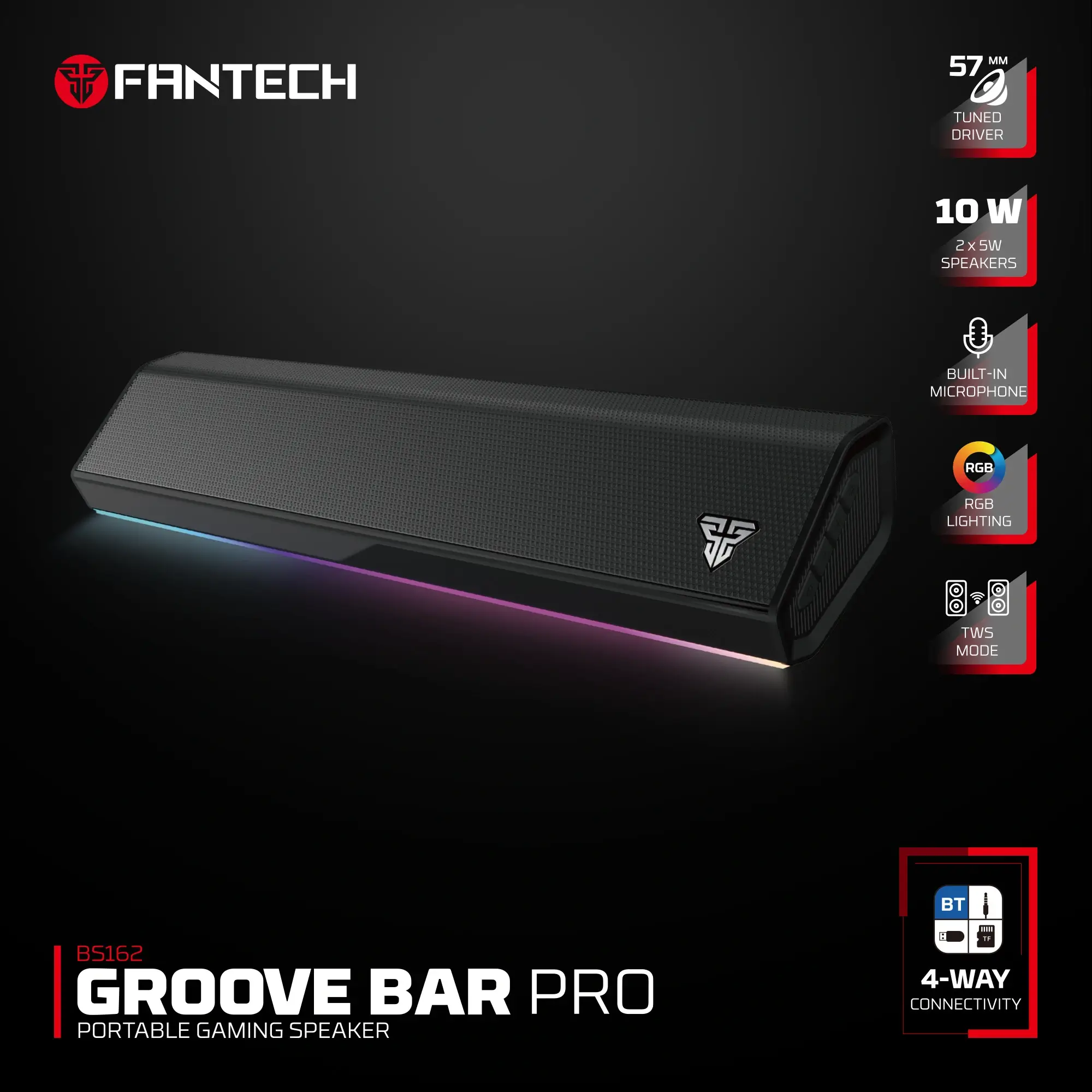 جيمنج سبيكر FANTECH BS162 Groove Bar Pro Portable 