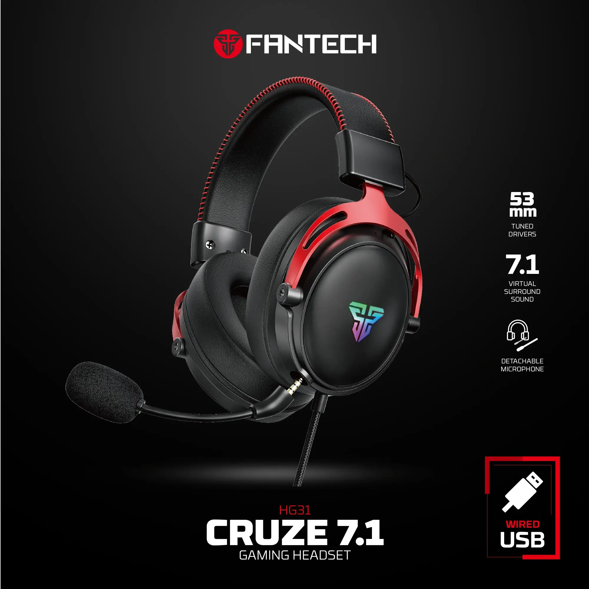  FANTECH HG31 CRUZE 7.1 سماعات جيمنج محيطية