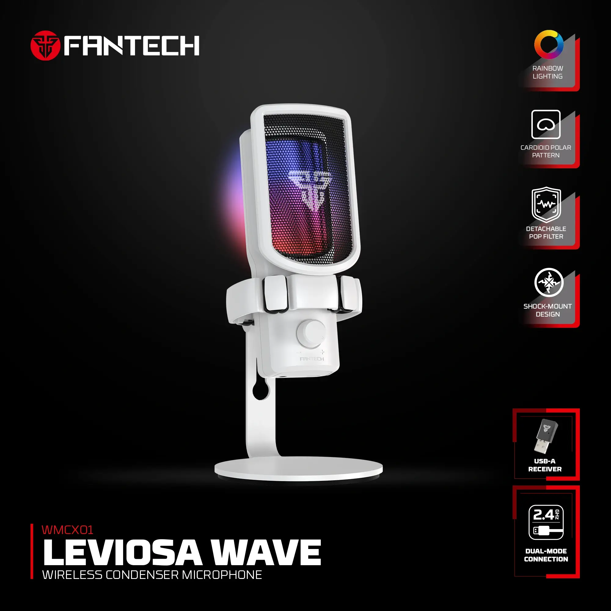 FANTECH LEVIOSA WAVE WMCX01 Wireless Condenser Microphone