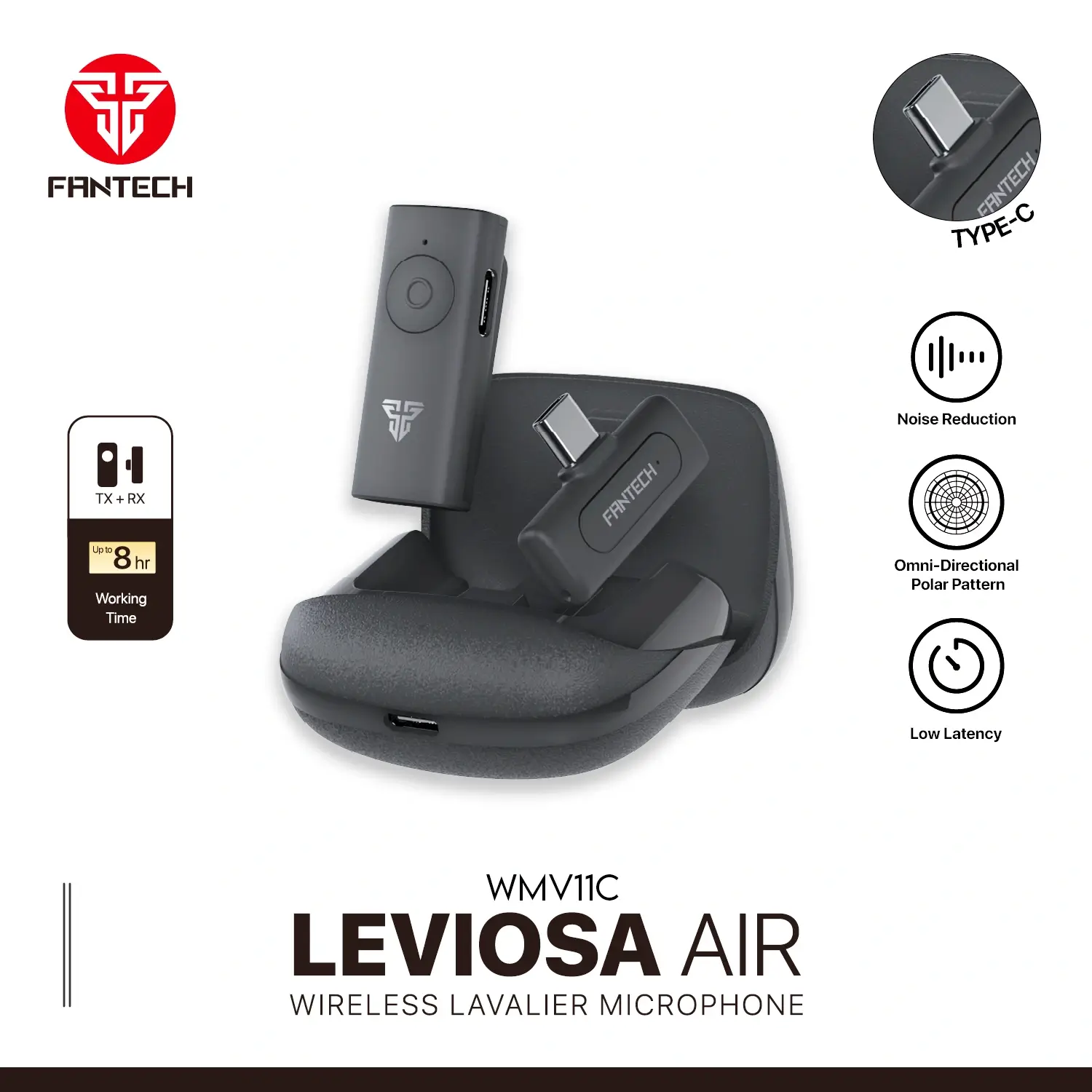 FANTECH WMV11C LEVIOSA AIR Wireless Omni Directional Microphone