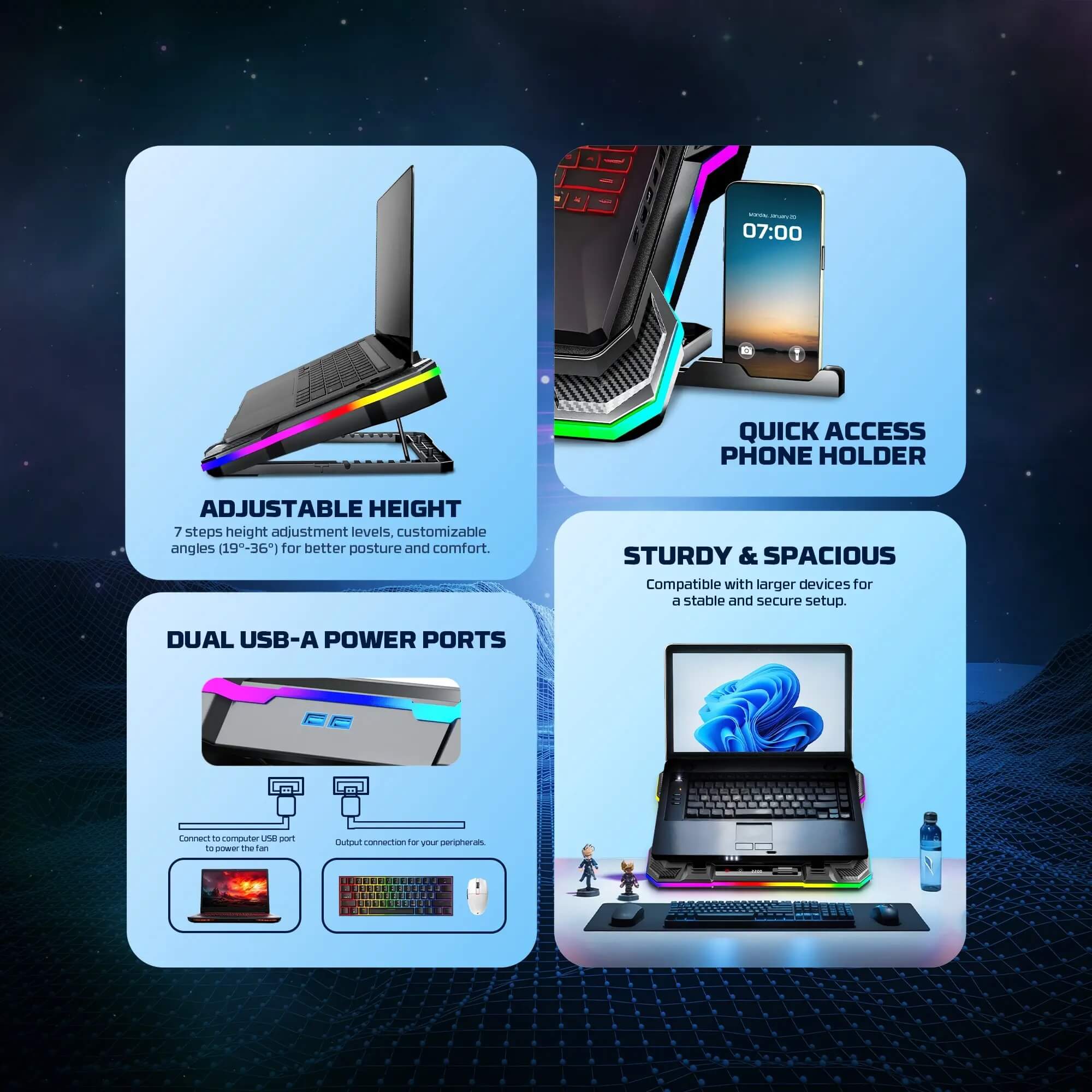 FANTECH NC22 ستاند تبريد لابتوب