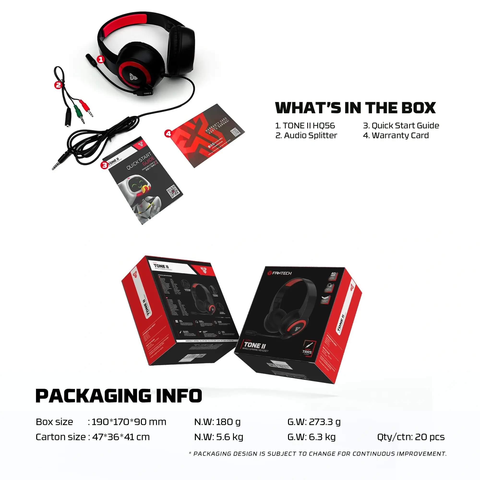 FANTECH HQ56 TONE II Wired Gaming Headset
