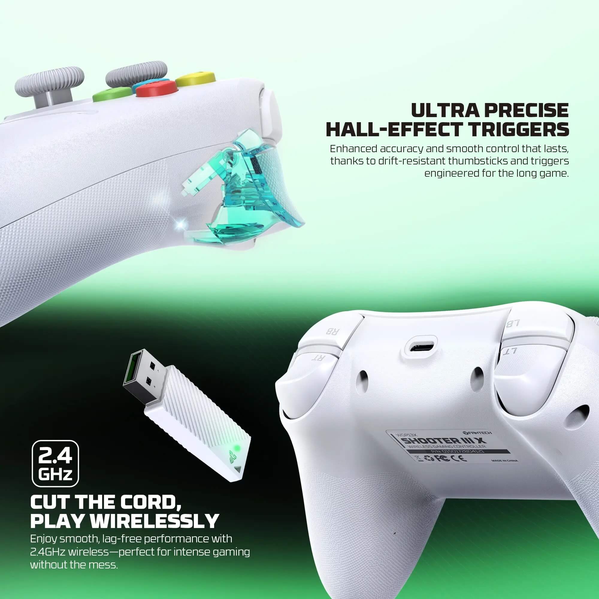 FANTECH WGP13X SHOOTER III X  White قبضة تحكم جيمنج لاسلكية