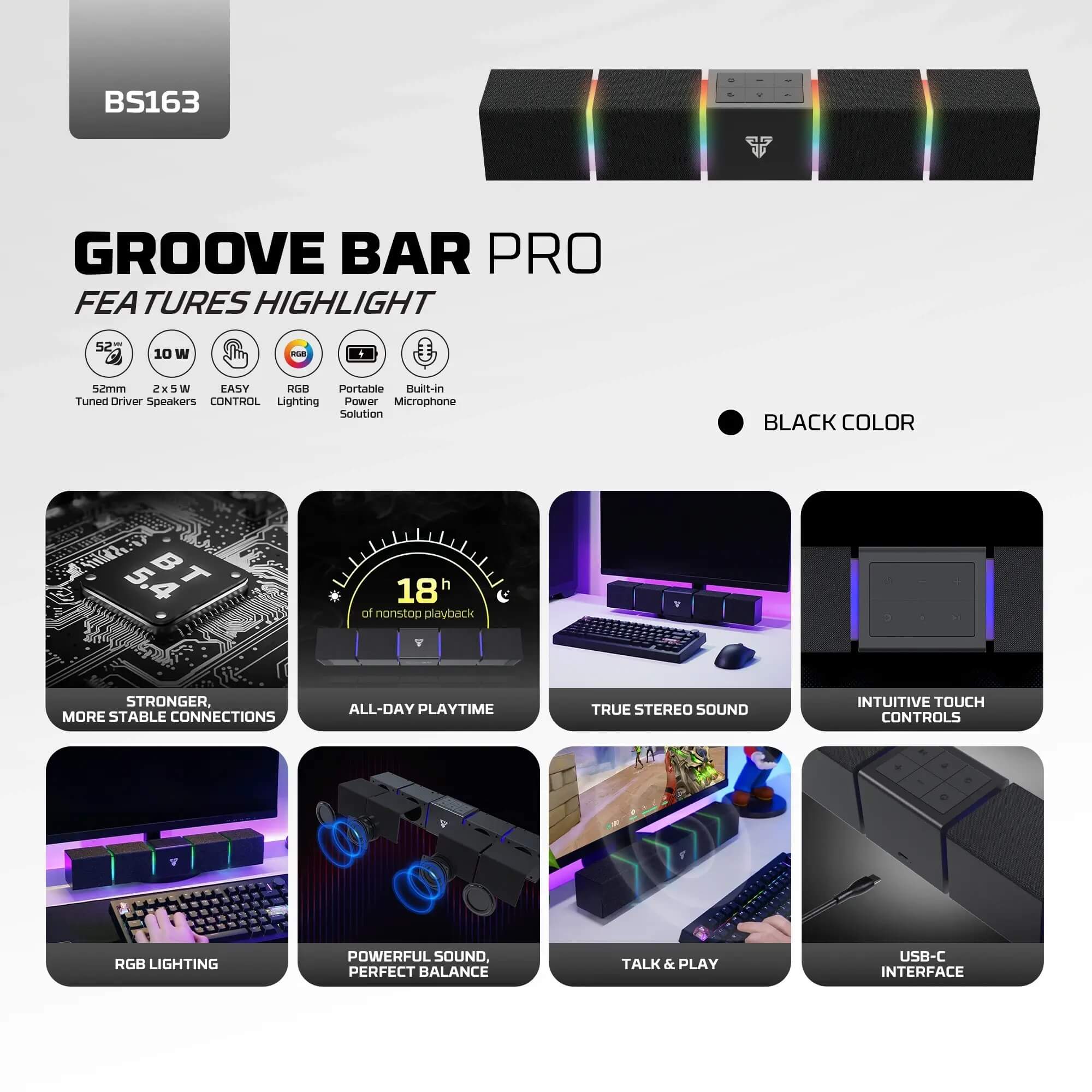 FANTECH BS163 Groove Bar Pro Gaming Speaker