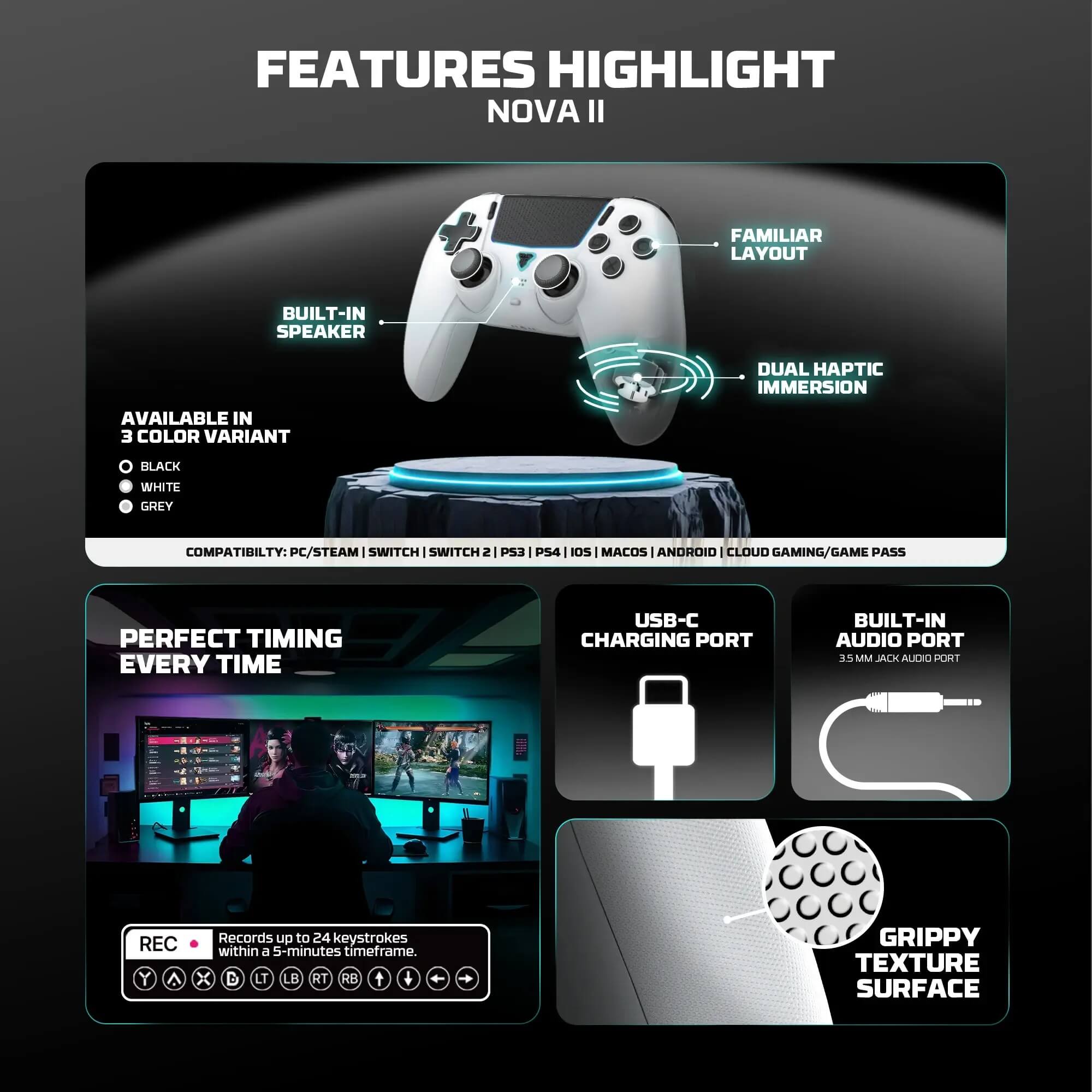 FANTECH WGP16 NOVA II White GAMEPAD