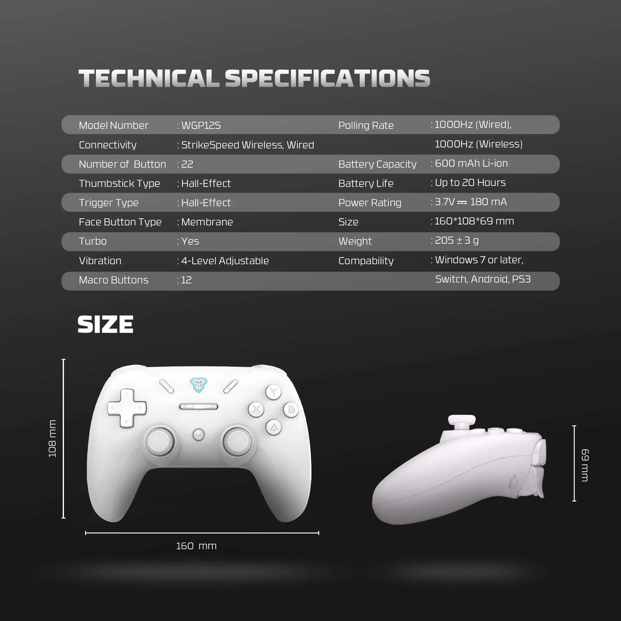 FANTECH WGP12S Revolver Gamepad White
