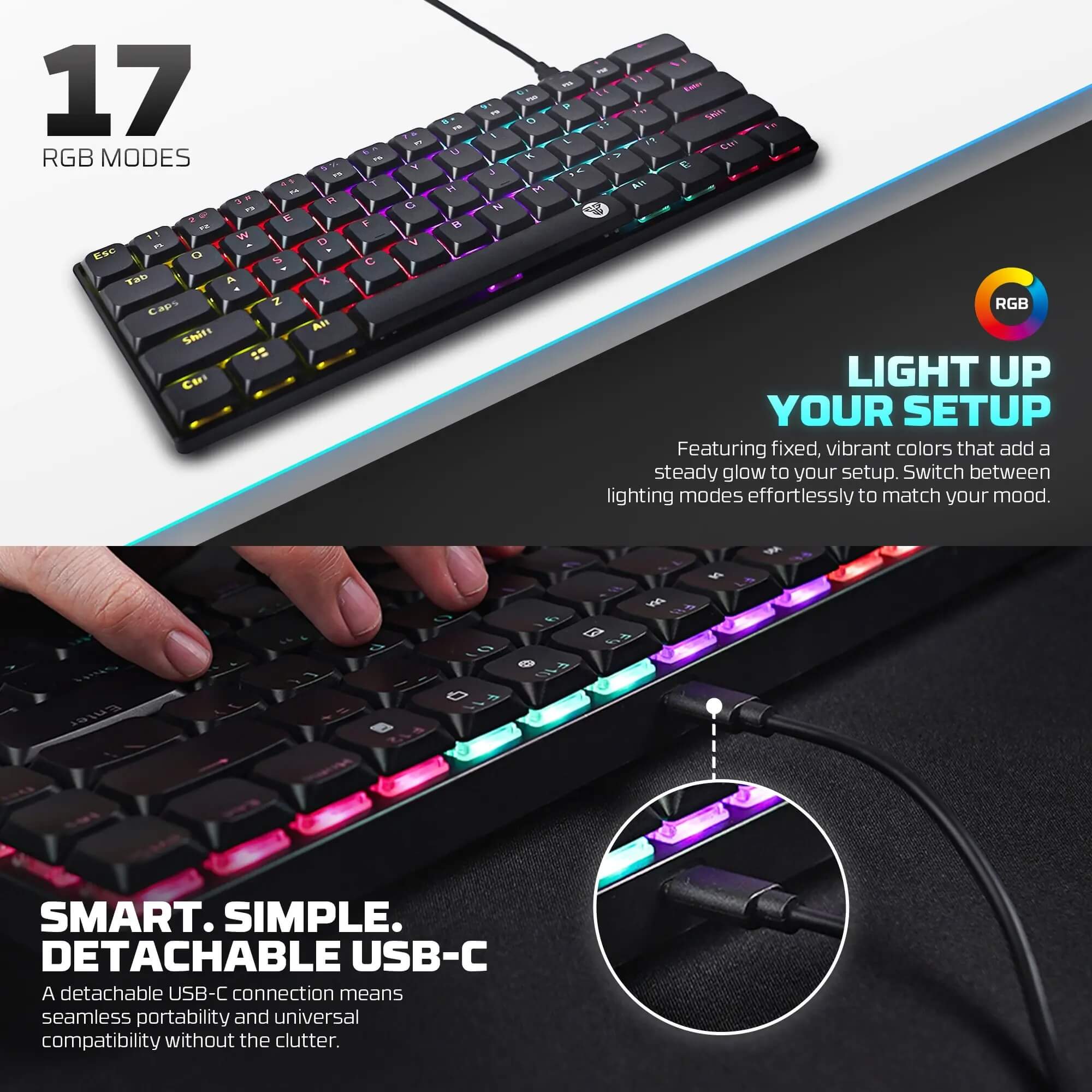 FANTECH MK311 ATOM AIR61 Mechanical Gaming Keyboard