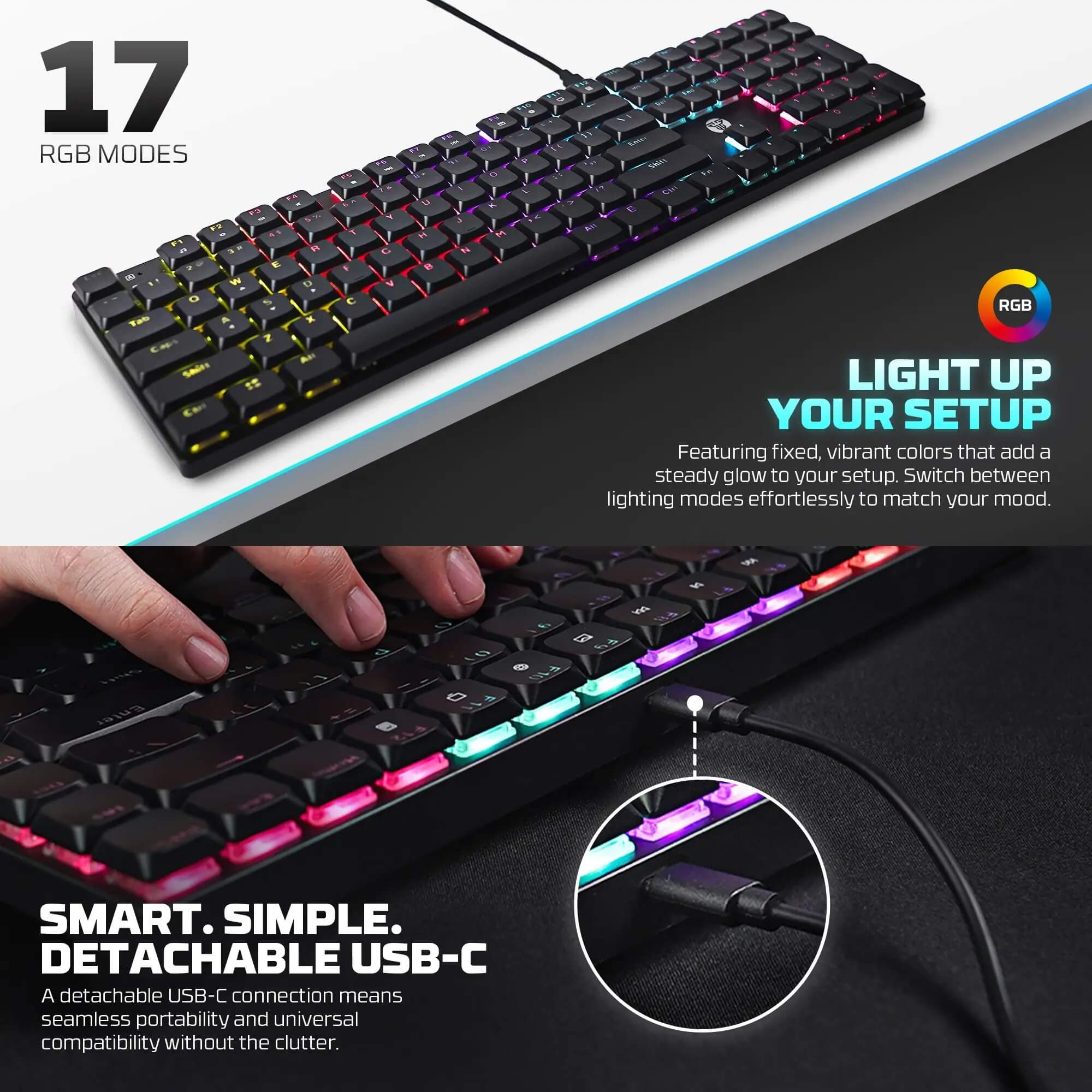 FANTECH MK314 ATOM AIR108 Low Profile مكانيكال جيمنج كيبورد