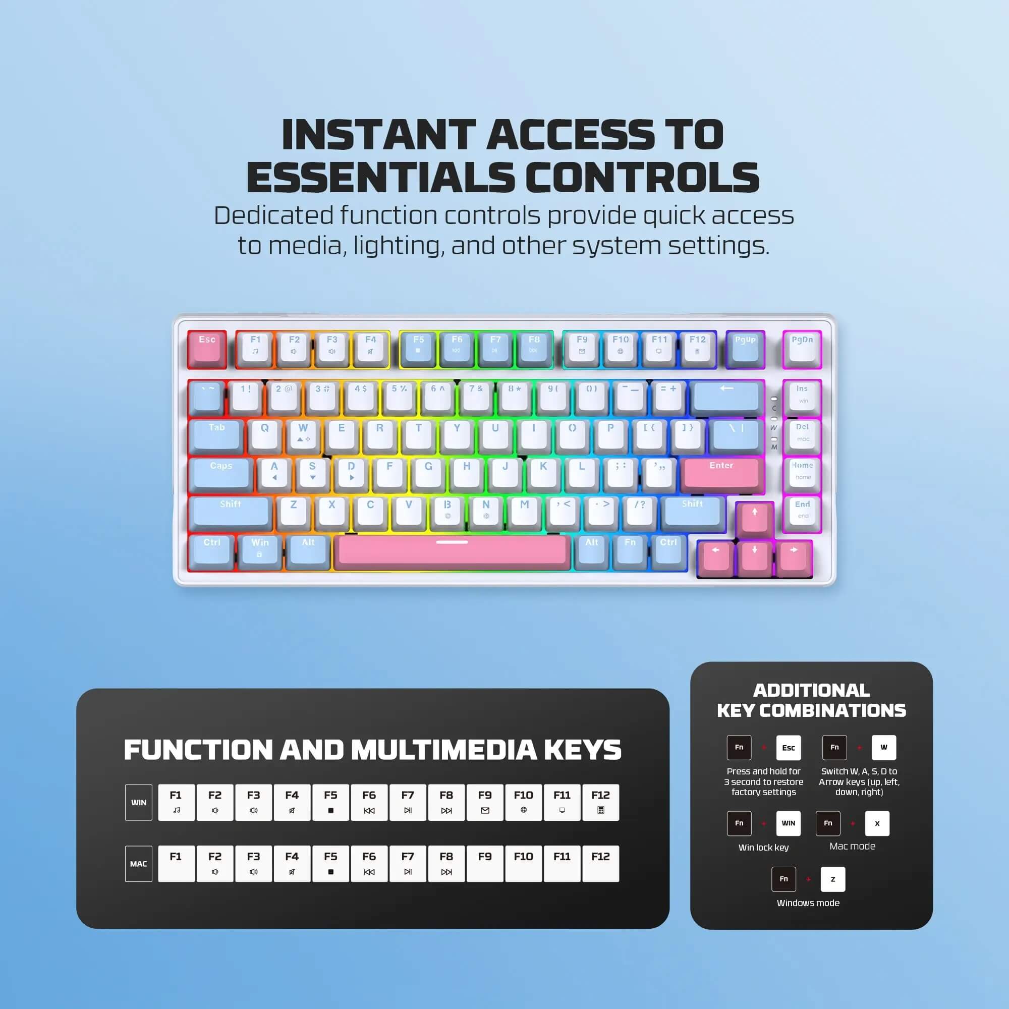 FANTECH MK612 ATOM X83 AME Edition Mechanical Gaming Keyboard