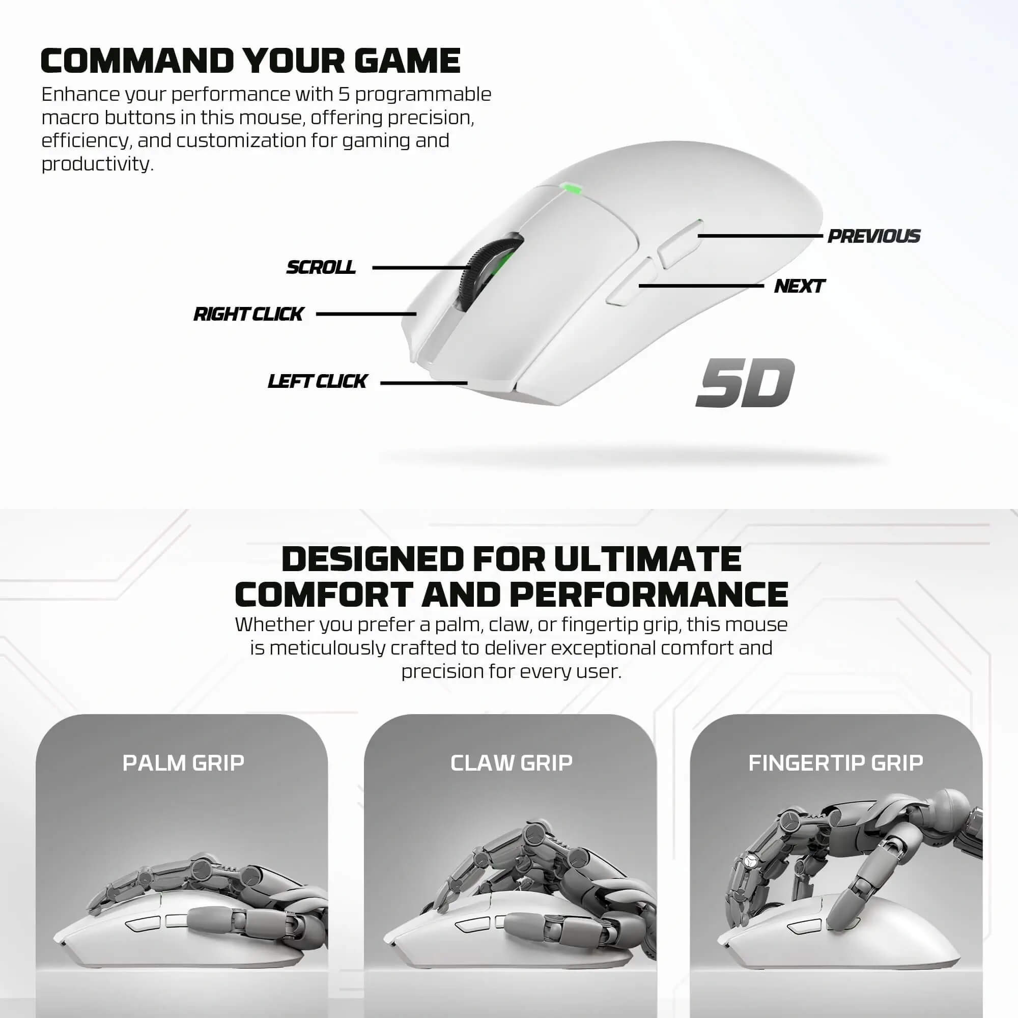 FANTECH WG13E TANTO E TRI-MODE Wireless Gaming Mouse