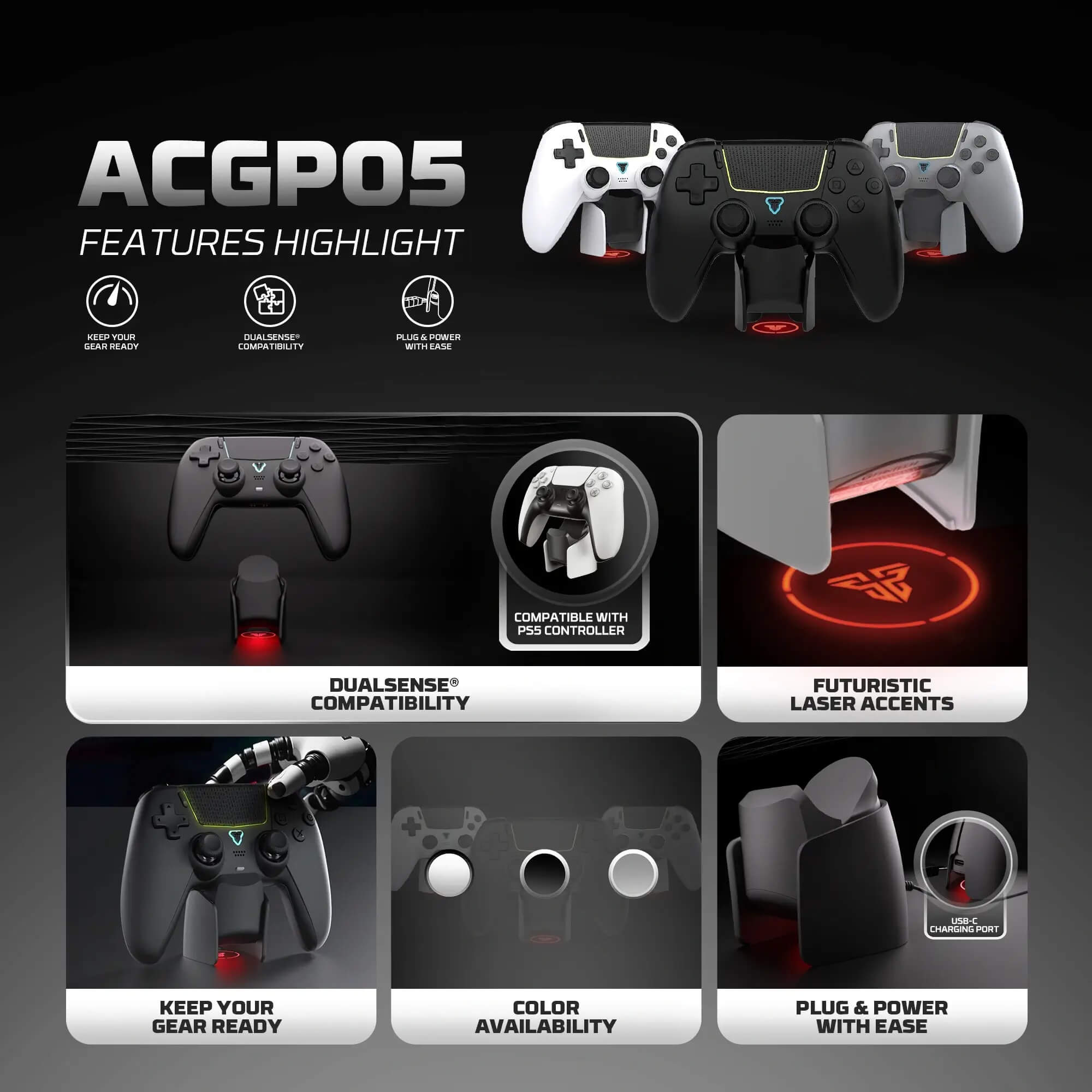 FANTECH ACGP05 for NOVA II WGP16 Controller Charger قاعدة شحن