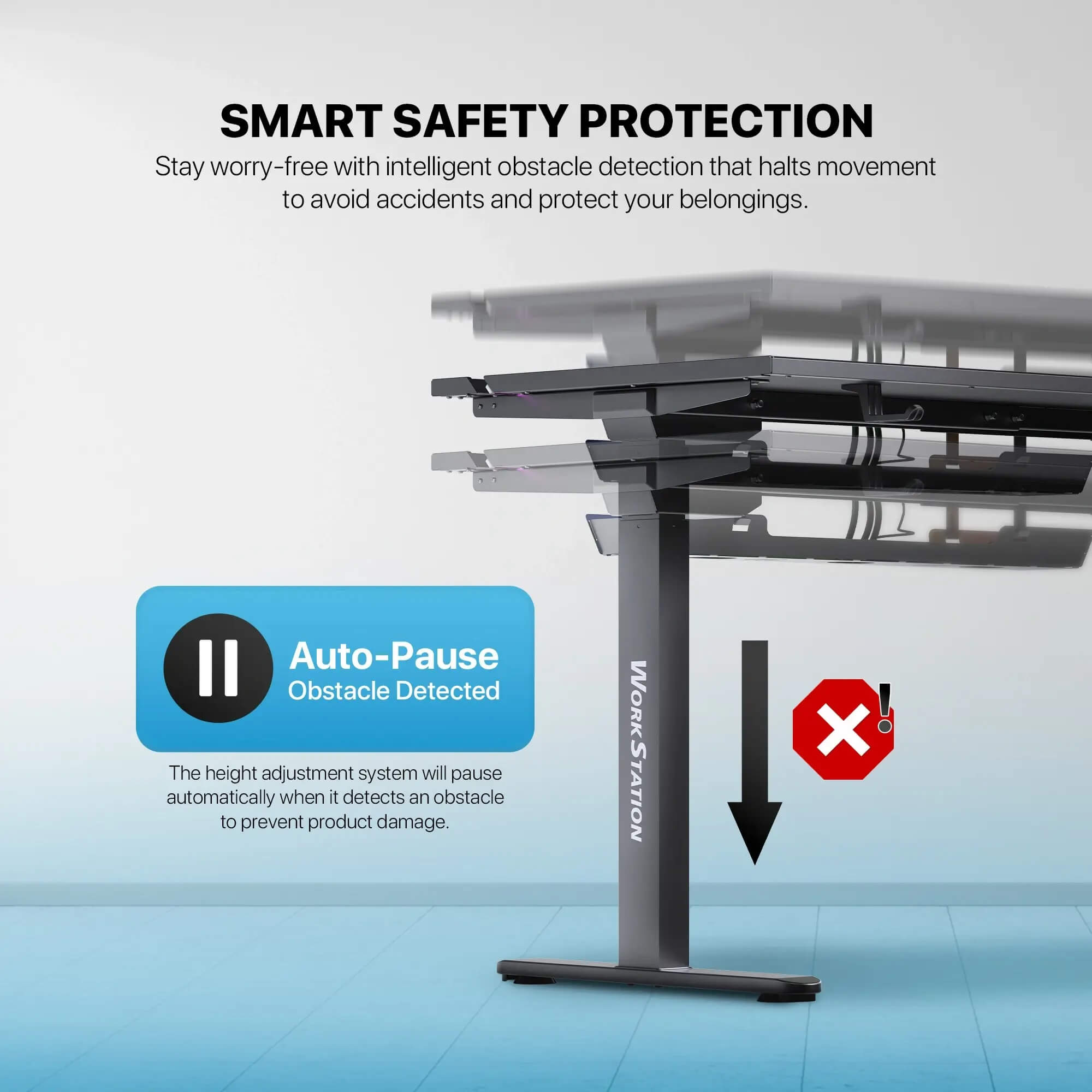 FANTECH DW114 DUBLIN Workstation Adjustable Rising طاولة مغناطيسية