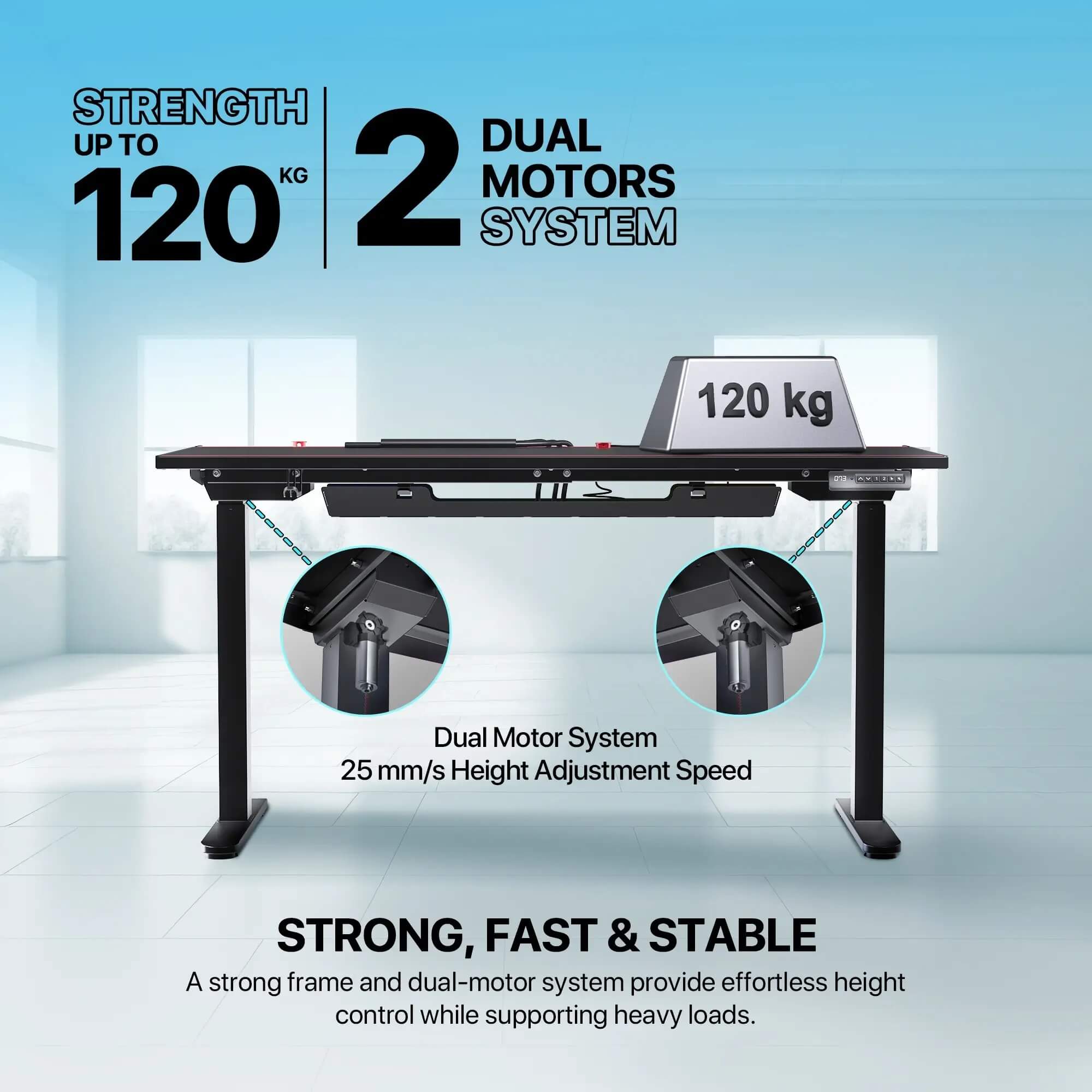 FANTECH DW114 DUBLIN Workstation Rising Magnetic Desk 