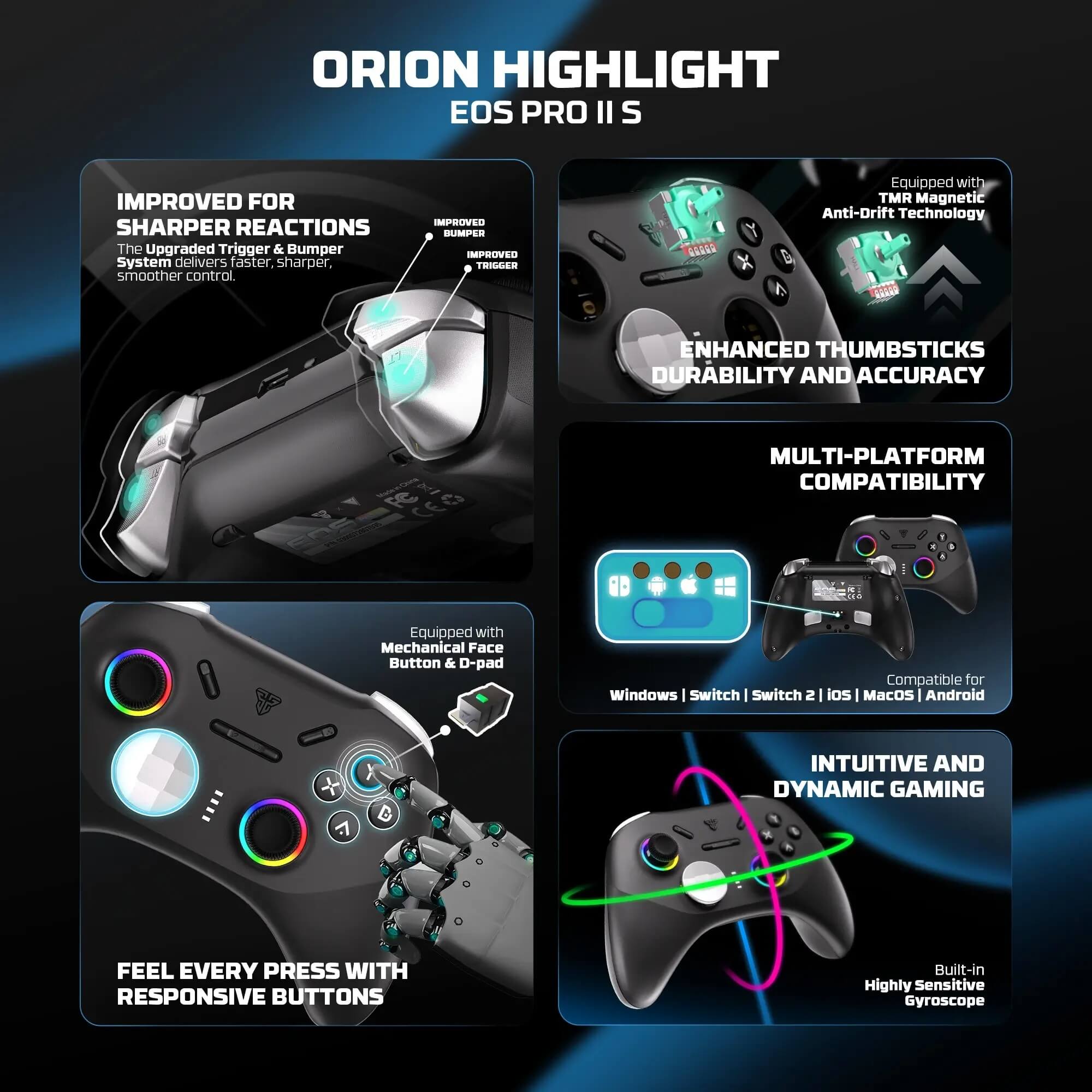 FANTECH EOS PRO II S WGP15V2S WIRELESS GAMEPAD  ORION
