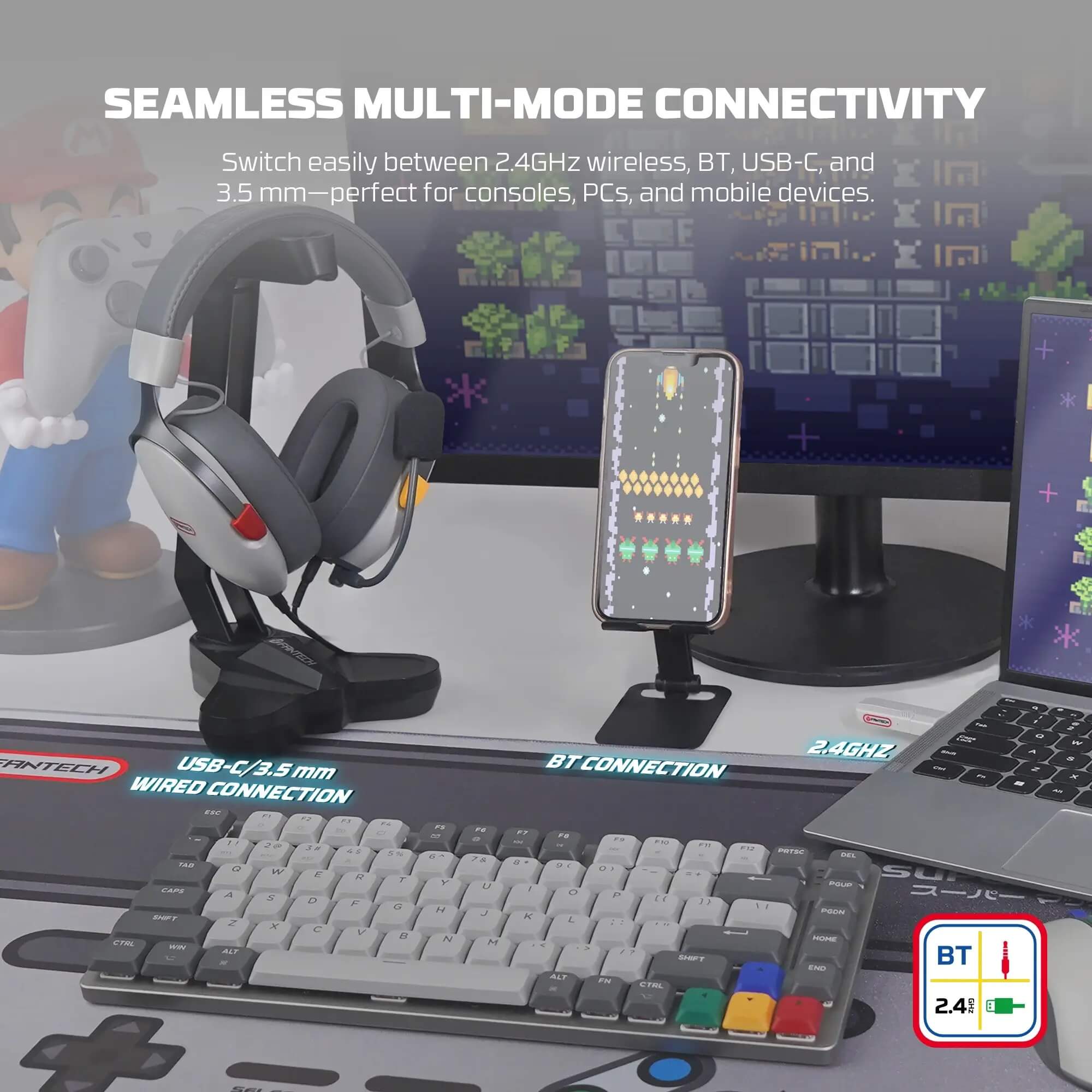  FANTECH WHG06 CARBON PRO Super MAXFIT سماعات جيمنج وايرلس